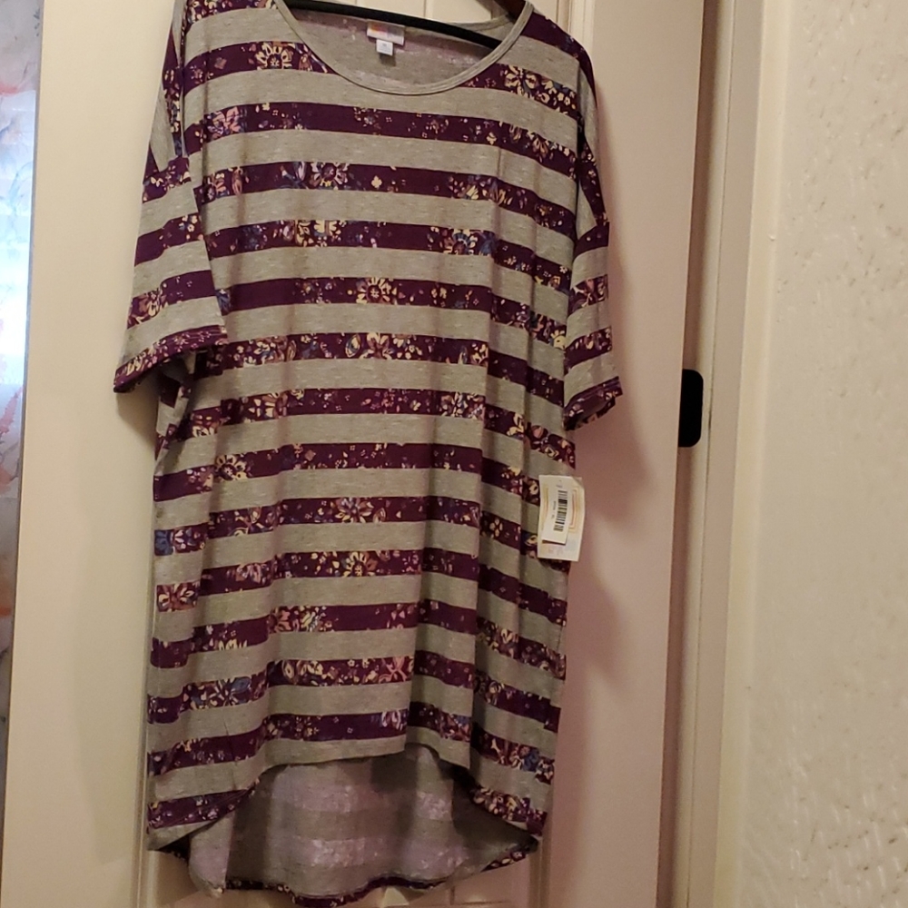 LuLaRoe Irma Floral Stripes